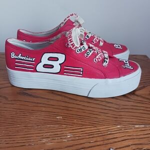 Budweiser Sneakers Fashion Dale Earnhart Racing Red Sz 9